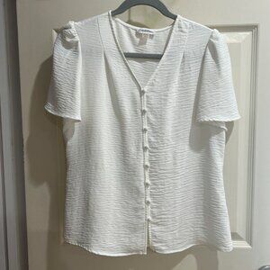 Women’s button down Calvin Klein short sleeve blouse
